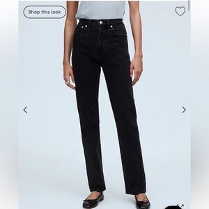 Madewell 90s Straight Jeans in black “Belmere” wash, 28